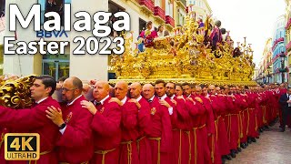 Easter Parade 2023 in Malaga Spain  Best View of Easter Processions 4K Ultra HD 60fps [upl. by Yakcm148]