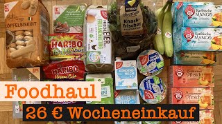 günstiger Wocheneinkauf mit Vorräten 26 €  Food Haul mit Food Diary 1 Person [upl. by Leval]