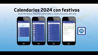 Calendarios 2024 con festivos [upl. by Eittel]