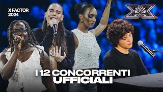 I 12 concorrenti ufficiali dei Live di X FACTOR 2024 [upl. by Ellehcem]