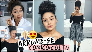 UM ARRUMESE COMIGO BEM VIDA REAL MAKE CABELO E LOOK PARA O CULTO DE DOMINGO  Vandressa Ribeiro [upl. by Oilime587]