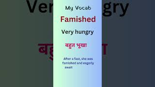 My Vocab meaning of famished [upl. by Danialah]