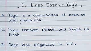 10 Lines Essay On Yoga  Importance Of Yoga in English  Uplearn [upl. by Etnelav]