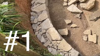 Building A Dry Stone Curved Wall amp Cladding 1 [upl. by Oiragelo165]