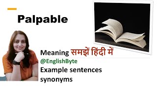 Palpable meaning in Hindi [upl. by Sirromal742]