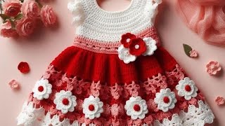 💯 BEAUTIFUL CROCHET PRINCESS DRESS DESIGNS FOR BABY GIRL 😍crochet video viralvideo [upl. by Alilad457]