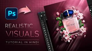 Realistic Commercial Ad Design in Photoshop  Tutorial in Hindi [upl. by Ayala176]