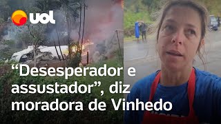 Avião cai em Vinhedo SP Desesperador e assustador diz testemunha da queda [upl. by Nathan567]