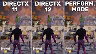 Fortnite Chapter 5 Season 2  DirectX 11 vs DirectX 12 vs Performance Mode  FPS Boost [upl. by Illona]