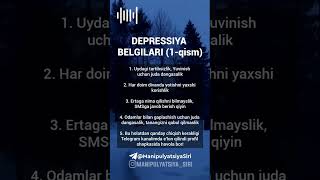 Depressiya Belgilari Psixologiya manipulyatsiya qorapsixologiya [upl. by Vey]