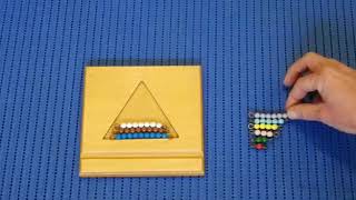 Montessori Mathematics Introduction to the Short Bead Stair [upl. by Ewnihc]