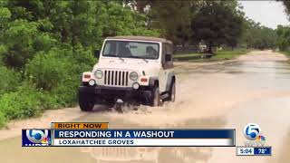 Responding in a washout in Loxahatchee Groves [upl. by Cilka]