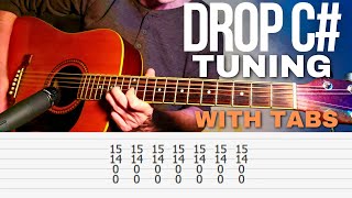 Drop C Tuning Minor Key Acoustic Riffs With Tabs [upl. by Tegdig]