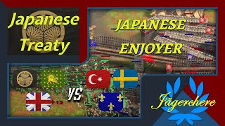 Plans amp Executions  3v3 Treaty with Japanese  AOE III DE [upl. by Faxen718]