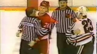 Hockeyfighterscz Behn Wilson vs Bob Probertwmv [upl. by Aiuqenehs668]