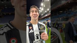 Vlahovic has a special message for you 🤳 juventus seriea [upl. by Vaenfila]