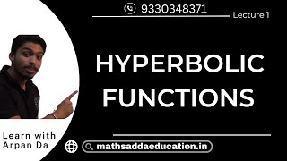 Hyperbolic Functions  Calculus  1st Sem  Day 1  11824 [upl. by Ardrey458]