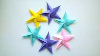 How to make Origami Star  Origami Easy [upl. by Ahcsropal]