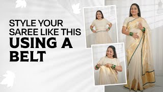 Creative Ways to Style Your Saree with a Belt  Dolly Jain’s Tips amp Tricks [upl. by Nahsez]