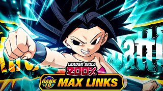 REALLY GOOD LEVEL 10 LINKS 100 EZA TEQ CAULIFLA DBZ Dokkan Battle [upl. by Terena]