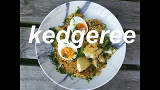 Kedgeree a classic Anglo Indian curry with smoked haddock breakfast or brunch dish [upl. by Lekkim]