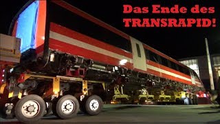 Die letzte Reise des TRANSRAPID  Schwertransport verlässt Lathen [upl. by Oivlis]