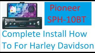 Pioneer SPH10BT Harley Davidson Radio Swap  Car Audio Bluetooth Phone [upl. by Odlabu487]