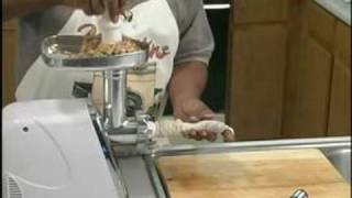 Creole Shrimp Sausage Recipe  Stuffing a Shrimp Sausage [upl. by Publus]