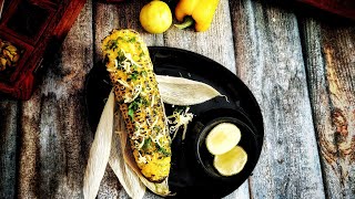 Mexican Corn On The Cob Recipe  मेक्सिकन कॉर्न ओंन डी कोब  Street Style Mexican Elote [upl. by Aynav]