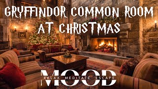 Relax in the Gryffindor Common Room at Christmas 10 HOURS of Festive Hogwarts Ambience [upl. by Wanyen]