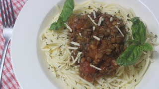 Lentil Bolognese With Spaghetti [upl. by Darelle220]