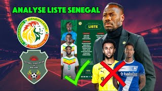 ANALYSE LISTE ÉQUIPE NATIONALE DU SÉNÉGAL 🇸🇳 NOAH FADIGA ET YEHVAN DIOUF ZAPPÉ 😞 [upl. by Ymmat]