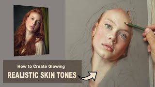 Pastel Portrait Tutorial  How to draw Realistic glowing SKIN TONES using Pastel Pencils [upl. by Yearwood]