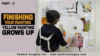 064  Pamela Caughey  YELLOW Painting GROWS UP  Finishing a Painting  Gradation  Part 3 ❤️ [upl. by Bertina]