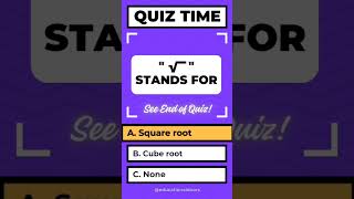 The Square Root Symbol Quiz [upl. by Sualkin]