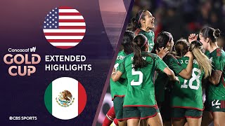 United States vs Mexico Extended Highlights  CONCACAF W Gold Cup I CBS Sports [upl. by Haberman731]