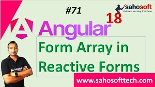 Form Array in Reactive Forms in Angular 18  Angular 18 Tutorials in Hindi [upl. by Kcirttap923]