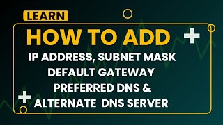 Add IP Address Subnet mask Default gateway Preferred DNS and Alternate DNS server Full tutorial [upl. by Annaya]