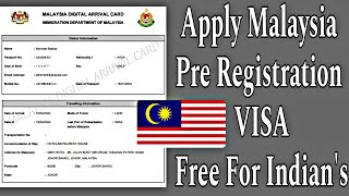 How to Fill Malaysia pre Registration visa application form  Malaysia Digital Arrival Card  uti [upl. by Iphlgenia]