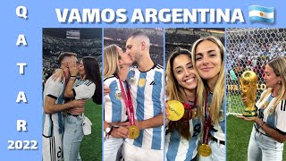 Girlfriends wives and families of the Argentine players celebrate winning the World Cup 2022 [upl. by Camile659]