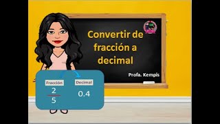 ¿Cómo convertir de fracción a decimal  con fracción propia o fracción mixta [upl. by Rebekah714]