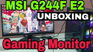 msi G244F E2 24 inch monitor unboxing  gaming monitor under 10000 gamingmonitor budget monitor [upl. by Norval952]