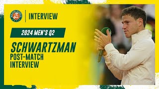 Schwartzman Q2 postmatch interview  RolandGarros 2024 [upl. by Brothers]