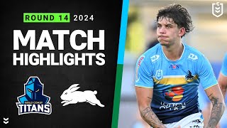 NRL 2024  Titans v Rabbitohs  Match Highlights [upl. by Kila]