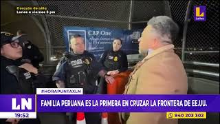 Familia peruana es la primera en cruzar la frontera entre México y Estados Unidos [upl. by Sauer]