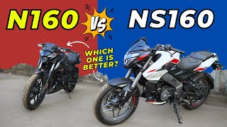 2024 Bajaj Pulsar N160 VS Bajaj Pulsar NS160  Comparison  Which one is Better Gearhead Official [upl. by Innavoij404]