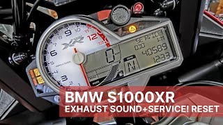 BMW S1000XR MIVVマフラーの排気音、エンジン音、エキゾーストノート、SERVICEランプリセット [upl. by Nitsew]