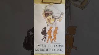 Save the child labour poster shorts drawing [upl. by Arluene]