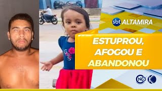 Criança de 3 anos é estuprada e afogada em Vitória do Xingu PA  SBT Altamira [upl. by Llenra855]