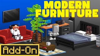 Modern Furniture AddOn  Minecraft Marketplace Addon  Showcase [upl. by Hort]